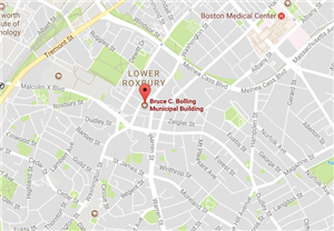 Photo: Screenshot of map to the Boston Public Schools Bolling Building 